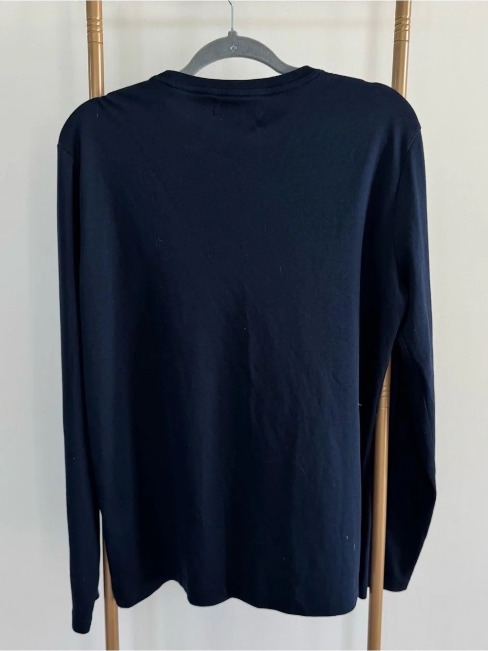 Banana Republic Men's Long-Sleeve Crewneck Shirt - Navy Blue